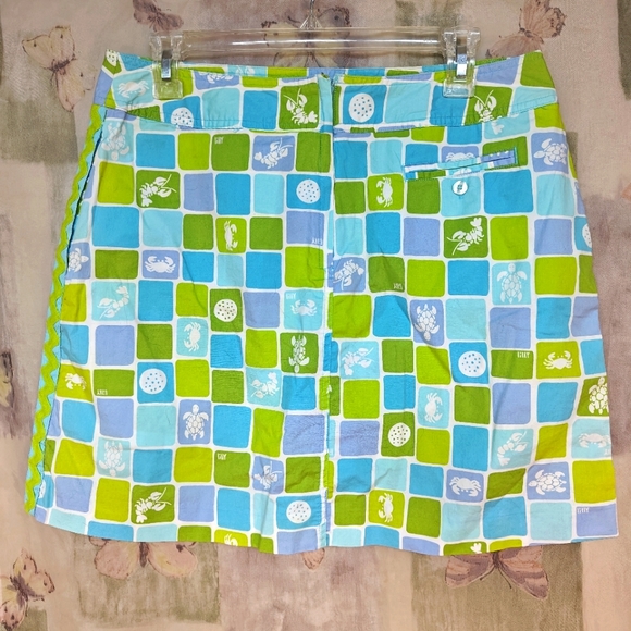 LILLY PULITZER blue & green skort - Picture 3 of 8